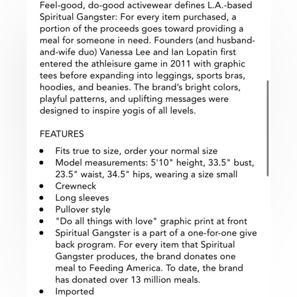 SPIRITUAL GANGSTER DO ALL THINGS PULLOVER GRAPHIC PRINT FRONT  TRIBLEND TERRY - Picture 5 of 10